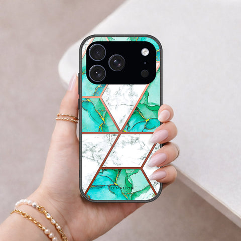 iPhone 18 Pro - O'Nation Shades of Marble Series - HQ Ultra Shine Premium Infinity Glass Soft Silicon Borders Case