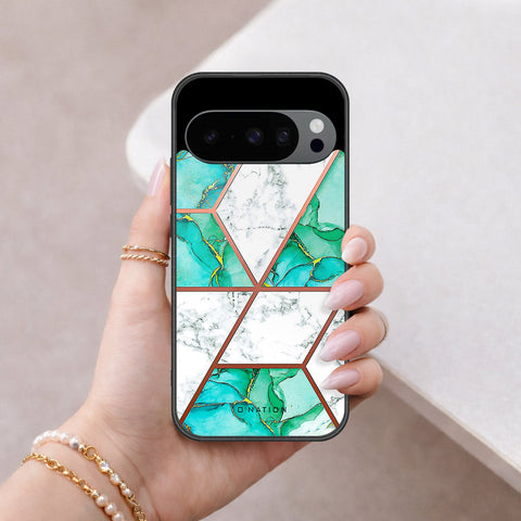 Google Pixel 9 Pro XL Cover - O'Nation Shades of Marble Series - HQ Ultra Shine Premium Infinity Glass Soft Silicon Borders Case