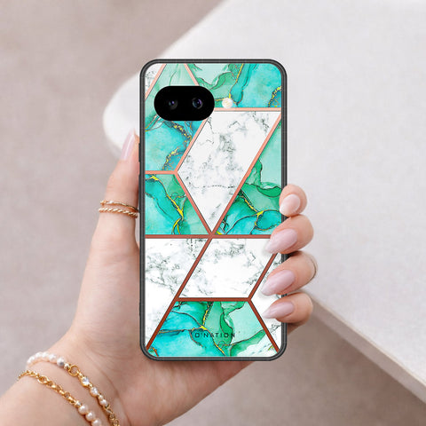 Google Pixel 9a Cover - O'Nation Shades of Marble Series - HQ Ultra Shine Premium Infinity Glass Soft Silicon Borders Case