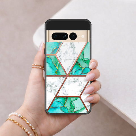 Google Pixel 7 Pro Cover - O'Nation Shades of Marble Series - HQ Ultra Shine Premium Infinity Glass Soft Silicon Borders Case