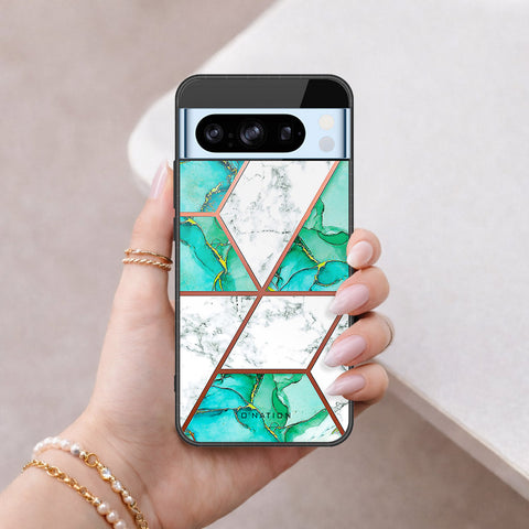 Google Pixel 8 Pro Cover - O'Nation Shades of Marble Series - HQ Ultra Shine Premium Infinity Glass Soft Silicon Borders Case