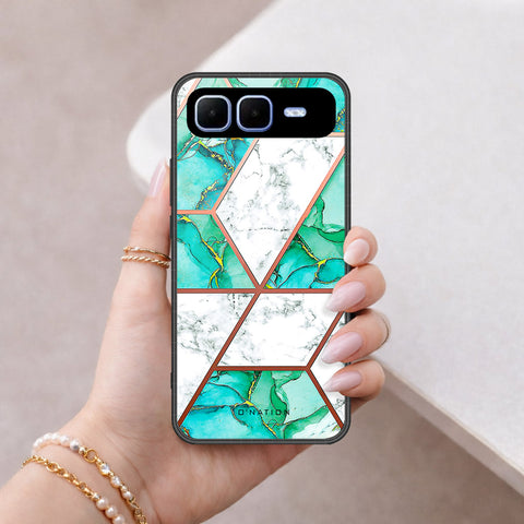 Infinix Smart 10 Plus Cover - O'Nation Shades of Marble Series - HQ Ultra Shine Premium Infinity Glass Soft Silicon Borders Case