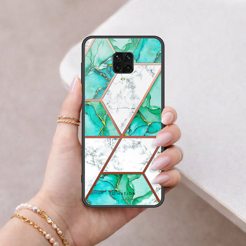Xiaomi Redmi Note 9S Cover - O'Nation Shades of Marble Series - HQ Ultra Shine Premium Infinity Glass Soft Silicon Borders Case
