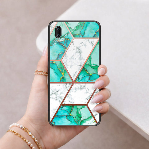 Vivo Y91 (Without Logo Hole) Cover - O'Nation Shades of Marble Series - HQ Ultra Shine Premium Infinity Glass Soft Silicon Borders Case