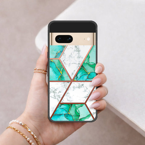 Google Pixel 7 Cover - O'Nation Shades of Marble Series - HQ Ultra Shine Premium Infinity Glass Soft Silicon Borders Case