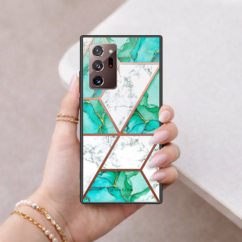 Samsung Galaxy Note 20 Ultra Cover - O'Nation Shades of Marble Series - HQ Ultra Shine Premium Infinity Glass Soft Silicon Borders Case