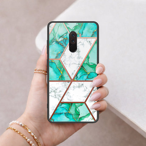 Xiaomi Pocophone F1 Cover - O'Nation Shades of Marble Series - HQ Ultra Shine Premium Infinity Glass Soft Silicon Borders Case