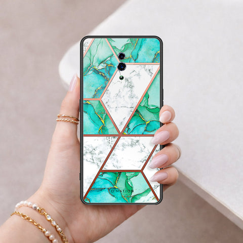 Oppo Reno Cover - O'Nation Shades of Marble Series - HQ Ultra Shine Premium Infinity Glass Soft Silicon Borders Case