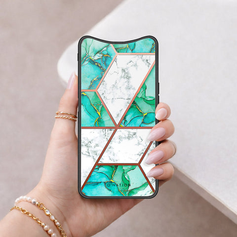 Oppo Find X Cover - O'Nation Shades of Marble Series - HQ Ultra Shine Premium Infinity Glass Soft Silicon Borders Case