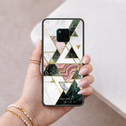 Huawei Mate 20 Pro Cover - O'Nation Shades of Marble Series - HQ Ultra Shine Premium Infinity Glass Soft Silicon Borders Case