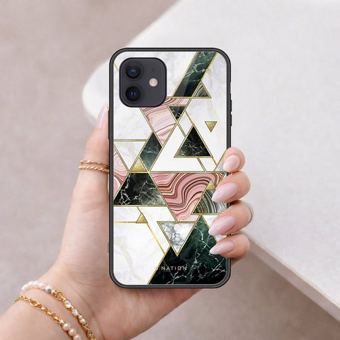 iPhone 12 - O'Nation Shades of Marble Series - HQ Ultra Shine Premium Infinity Glass Soft Silicon Borders Case