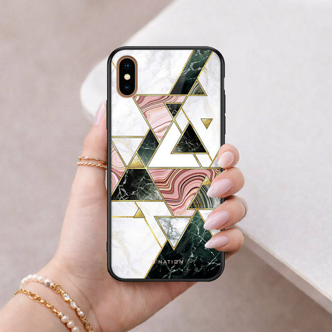 iPhone XS Max - O'Nation Shades of Marble Series - HQ Ultra Shine Premium Infinity Glass Soft Silicon Borders Case