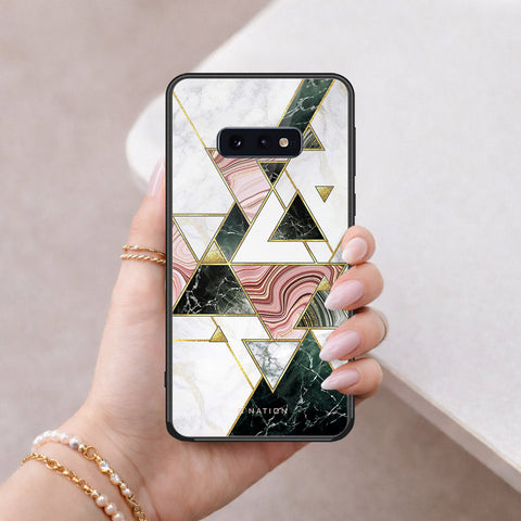 Samsung Galaxy S10e Cover - O'Nation Shades of Marble Series - HQ Ultra Shine Premium Infinity Glass Soft Silicon Borders Case