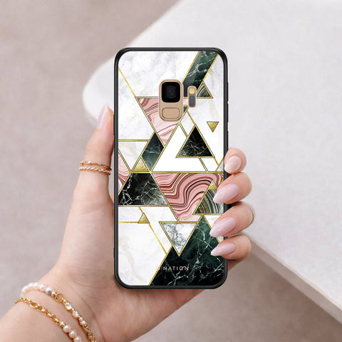 Samsung Galaxy S9 Cover - O'Nation Shades of Marble Series - HQ Ultra Shine Premium Infinity Glass Soft Silicon Borders Case