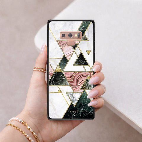 Samsung Galaxy Note 9 Cover - O'Nation Shades of Marble Series - HQ Ultra Shine Premium Infinity Glass Soft Silicon Borders Case