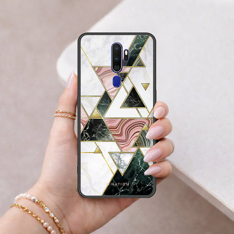 Oppo A9 2020 Cover - O'Nation Shades of Marble Series - HQ Ultra Shine Premium Infinity Glass Soft Silicon Borders Case