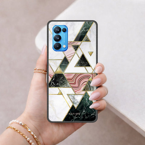 Oppo Reno 5 Pro 5G Cover - O'Nation Shades of Marble Series - HQ Ultra Shine Premium Infinity Glass Soft Silicon Borders Case