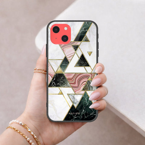 iPhone 13 Mini Cover - O'Nation Shades of Marble Series - HQ Ultra Shine Premium Infinity Glass Soft Silicon Borders Case