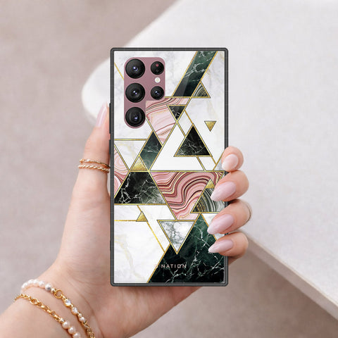 Samsung Galaxy S22 Ultra 5G Cover - O'Nation Shades of Marble Series - HQ Ultra Shine Premium Infinity Glass Soft Silicon Borders Case