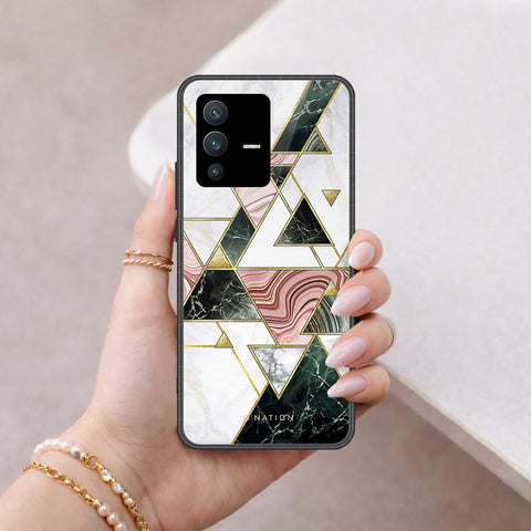 Vivo V23 5G Cover - O'Nation Shades of Marble Series - HQ Ultra Shine Premium Infinity Glass Soft Silicon Borders Case