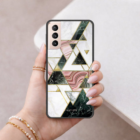 Samsung Galaxy S21 FE 5G Cover - O'Nation Shades of Marble Series - HQ Ultra Shine Premium Infinity Glass Soft Silicon Borders Case