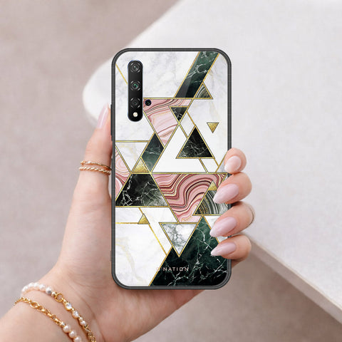 Honor 20 Cover - O'Nation Shades of Marble Series - HQ Ultra Shine Premium Infinity Glass Soft Silicon Borders Case