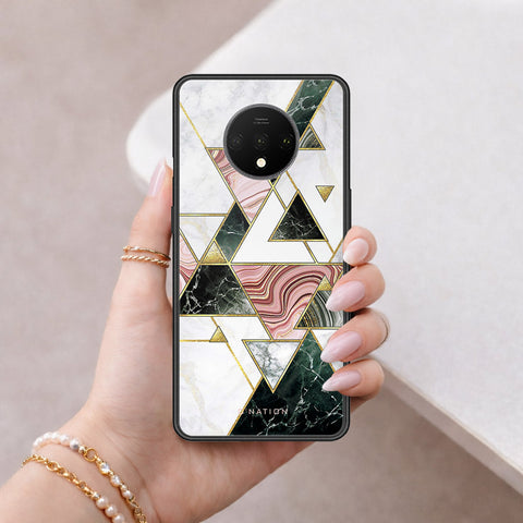 OnePlus 7T Cover - O'Nation Shades of Marble Series - HQ Ultra Shine Premium Infinity Glass Soft Silicon Borders Case