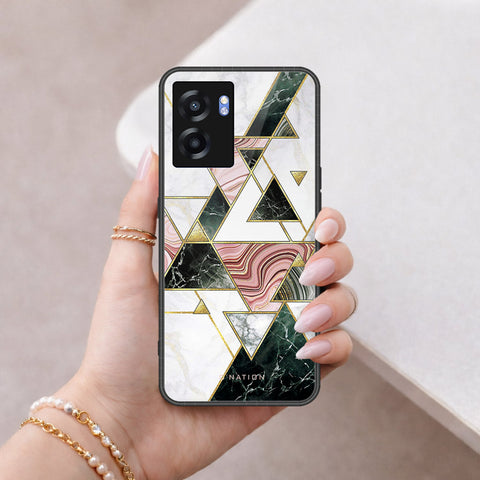 Oppo A77 5G Cover - O'Nation Shades of Marble Series - HQ Ultra Shine Premium Infinity Glass Soft Silicon Borders Case