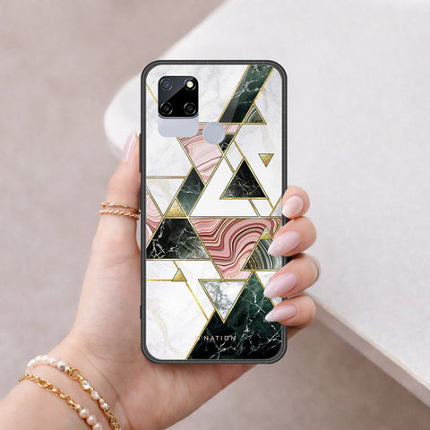 Realme C12 Cover - O'Nation Shades of Marble Series - HQ Ultra Shine Premium Infinity Glass Soft Silicon Borders Case
