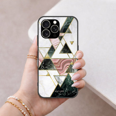 IPhone 15 Pro Max Cover - O'Nation Shades of Marble Series - HQ Ultra Shine Premium Infinity Glass Soft Silicon Borders Case
