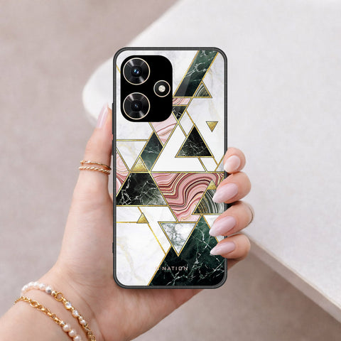 Infinix Hot 30i Cover - O'Nation Shades of Marble Series - HQ Ultra Shine Premium Infinity Glass Soft Silicon Borders Case
