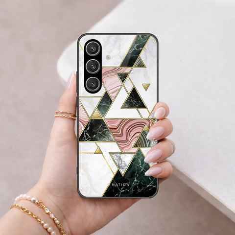 Samsung Galaxy S24 Cover - O'Nation Shades of Marble Series - HQ Ultra Shine Premium Infinity Glass Soft Silicon Borders Case
