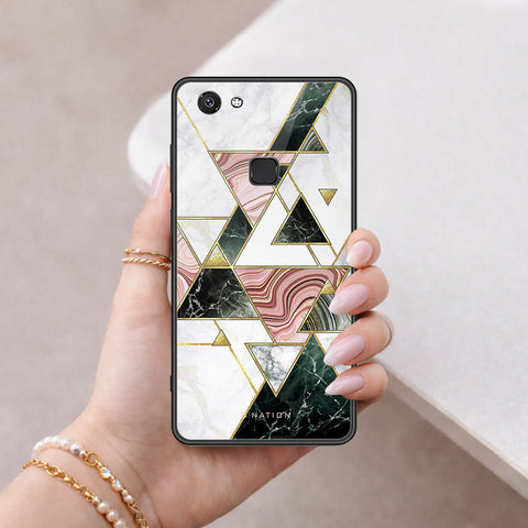 Vivo V7 Cover - O'Nation Shades of Marble Series - HQ Ultra Shine Premium Infinity Glass Soft Silicon Borders Case