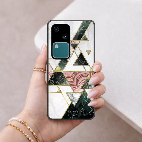Vivo S18 Cover - O'Nation Shades of Marble Series - HQ Ultra Shine Premium Infinity Glass Soft Silicon Borders Case