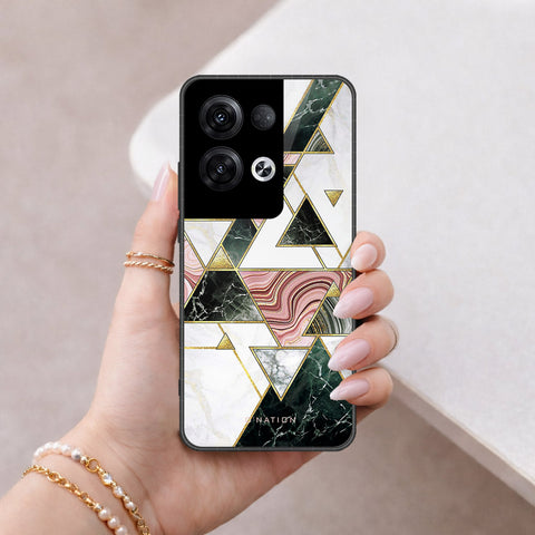 Oppo Reno 8 Pro Plus Cover - O'Nation Shades of Marble Series - HQ Ultra Shine Premium Infinity Glass Soft Silicon Borders Case