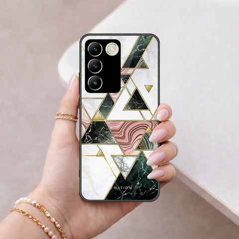 Vivo Y100 4G Cover - O'Nation Shades of Marble Series - HQ Ultra Shine Premium Infinity Glass Soft Silicon Borders Case