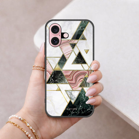 iPhone 16 Plus - O'Nation Shades of Marble Series - HQ Ultra Shine Premium Infinity Glass Soft Silicon Borders Case