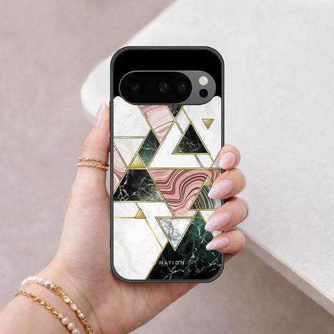 Google Pixel 9 Pro Cover - O'Nation Shades of Marble Series - HQ Ultra Shine Premium Infinity Glass Soft Silicon Borders Case