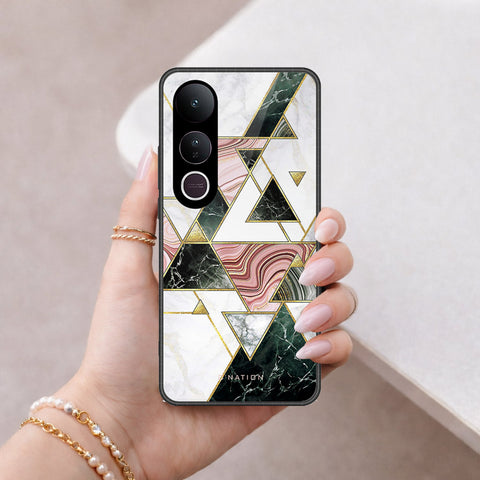 Vivo V50 Lite Cover - O'Nation Shades of Marble Series - HQ Ultra Shine Premium Infinity Glass Soft Silicon Borders Case
