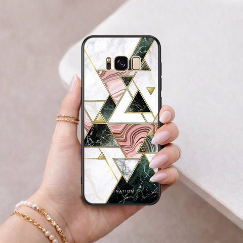 Samsung Galaxy S8 Plus Cover - O'Nation Shades of Marble Series - HQ Ultra Shine Premium Infinity Glass Soft Silicon Borders Case