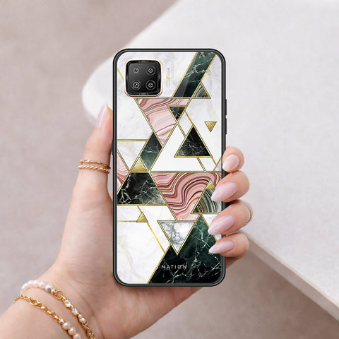 Oppo F17 Cover - O'Nation Shades of Marble Series - HQ Ultra Shine Premium Infinity Glass Soft Silicon Borders Case
