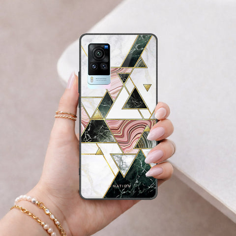 Vivo X60 Pro Cover - O'Nation Shades of Marble Series - HQ Ultra Shine Premium Infinity Glass Soft Silicon Borders Case