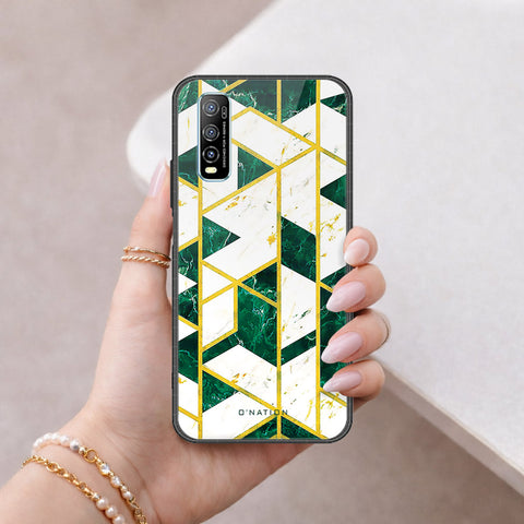 Vivo Y70s Cover - O'Nation Shades of Marble Series - HQ Ultra Shine Premium Infinity Glass Soft Silicon Borders Case