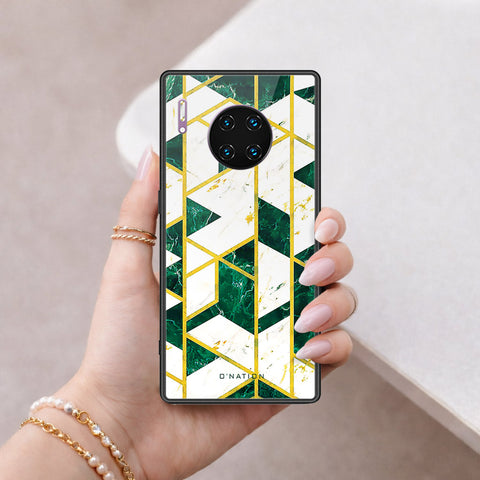 Huawei Mate 30 Pro Cover - O'Nation Shades of Marble Series - HQ Ultra Shine Premium Infinity Glass Soft Silicon Borders Case