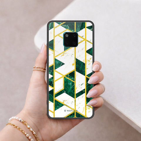 Huawei Mate 20 Pro Cover - O'Nation Shades of Marble Series - HQ Ultra Shine Premium Infinity Glass Soft Silicon Borders Case