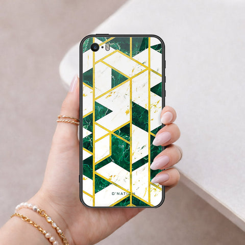 iPhone SE / 5s / 5 - O'Nation Shades of Marble Series - HQ Ultra Shine Premium Infinity Glass Soft Silicon Borders Case