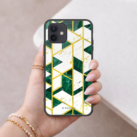 iPhone 12 Mini Cover - O'Nation Shades of Marble Series - HQ Ultra Shine Premium Infinity Glass Soft Silicon Borders Case