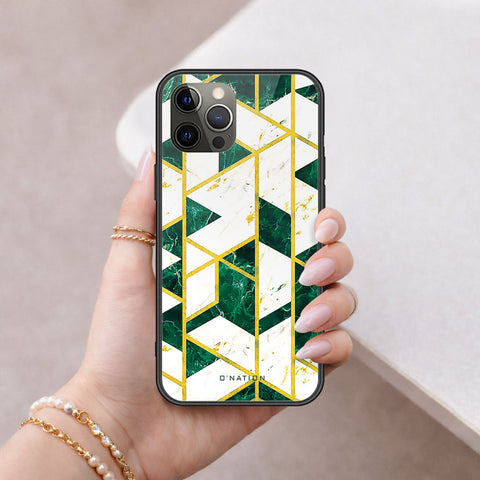 iPhone 12 Pro - O'Nation Shades of Marble Series - HQ Ultra Shine Premium Infinity Glass Soft Silicon Borders Case