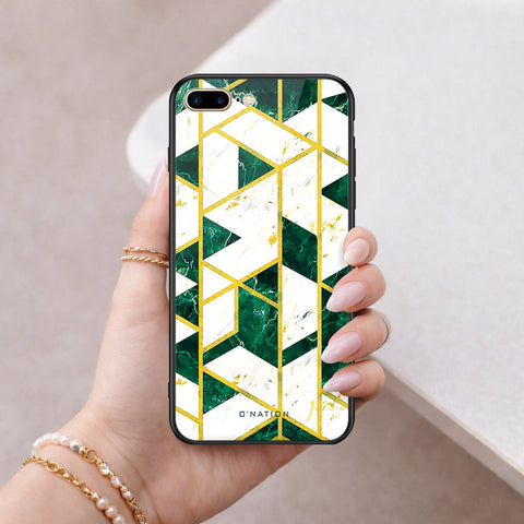 iPhone 8 Plus / 7 Plus - O'Nation Shades of Marble Series - HQ Ultra Shine Premium Infinity Glass Soft Silicon Borders Case