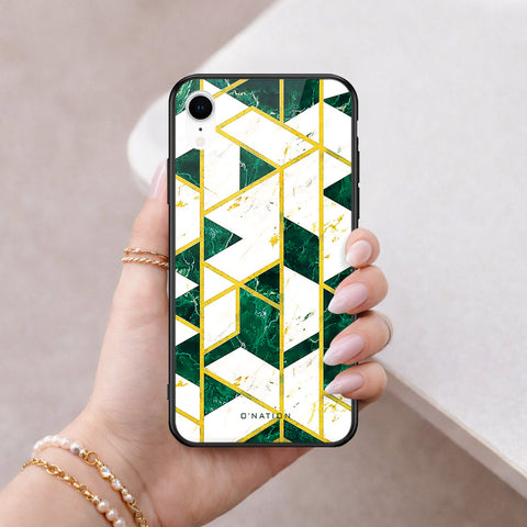 iPhone XR - O'Nation Shades of Marble Series - HQ Ultra Shine Premium Infinity Glass Soft Silicon Borders Case